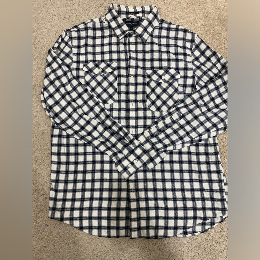Banana Republic Plaid Collar button down Shirt